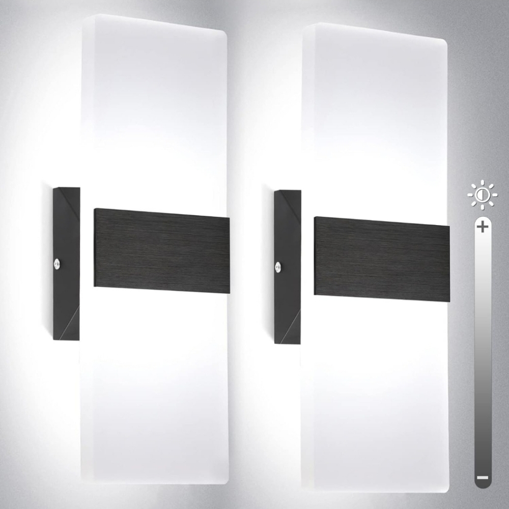 TRLIFE Dimmable Wall Sconces, Modern Wall Sconces Set of 2 Hardwired Wall Sconce